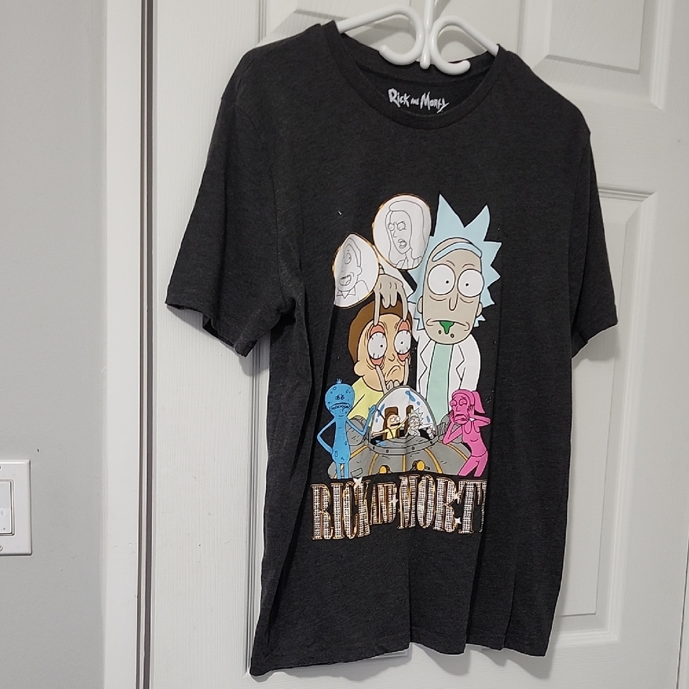 Rick And Morty Dark Grey Graphic Tshirt